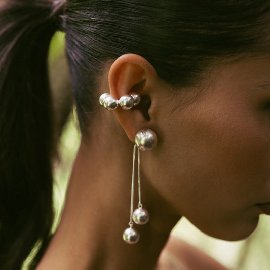 Aretes Agua de Coco Silver